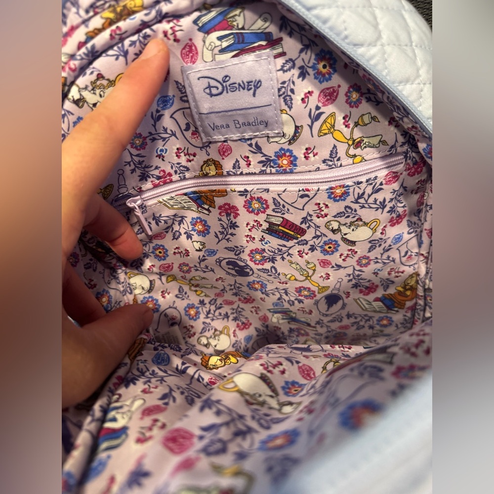 Vera Bradley x Disney Embroidered Belle Quilted Backpack - Picture 3 of 3